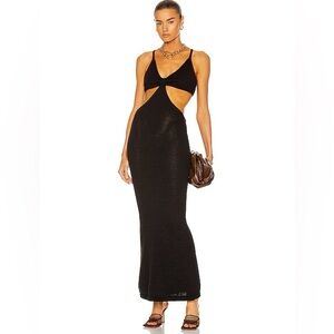 Cult Gaia Serita Knit Maxi Dress; Black; Size Small